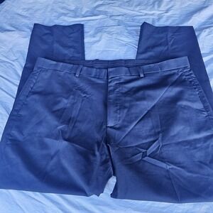 Theory Pants Mens 40x30 Black Chino Trouser‎ Slim Straight Stretch